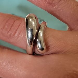 🩵🩵Elsa Paretti Tiffany Tear drop Sterling Silver Ring size 4.5